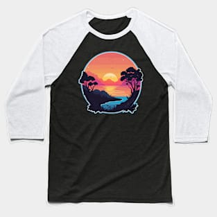 sunset heart Baseball T-Shirt